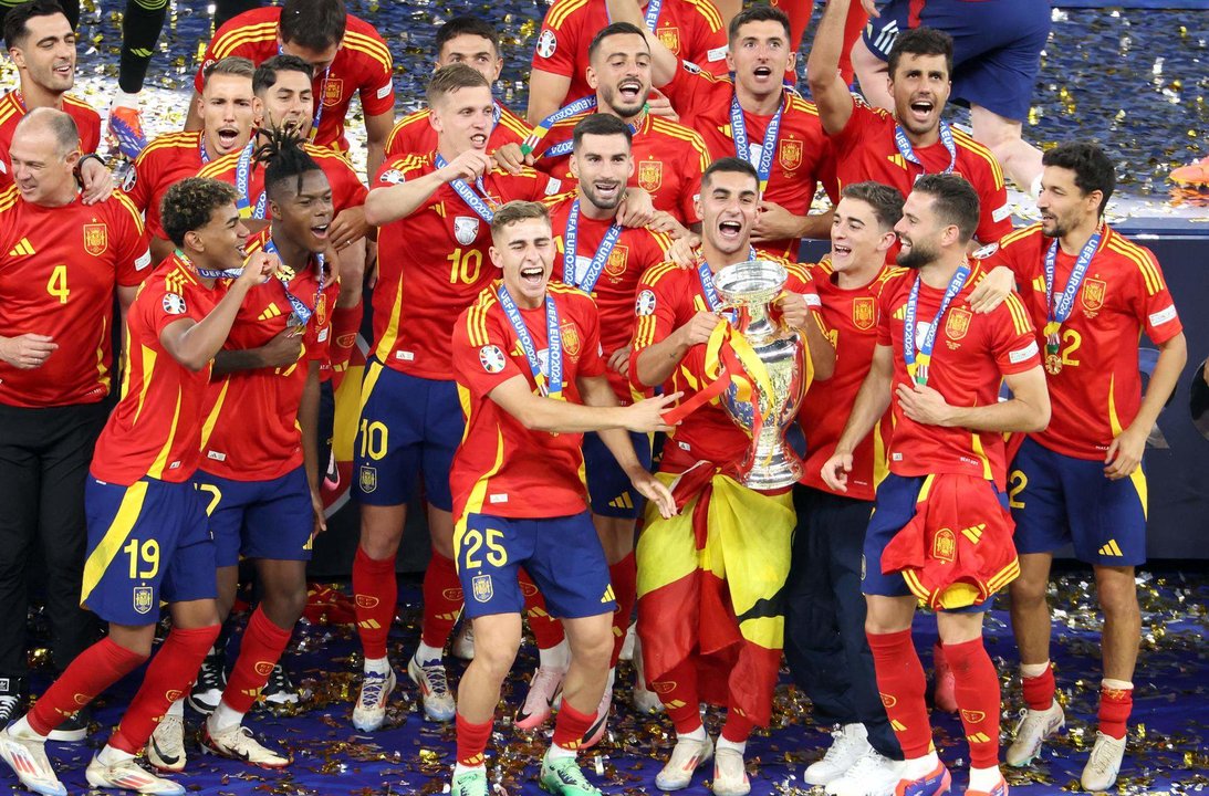 España celebra la Eurocopa 2024. EFE/EPA/GEORGI LICOVSKI